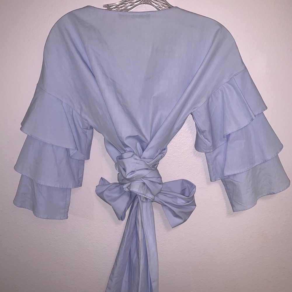 Zara Ruffle Wrap Top - Picture 2 of 2